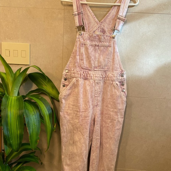 Pink Acid Wash 90’s Overalls - Picture 5 of 5